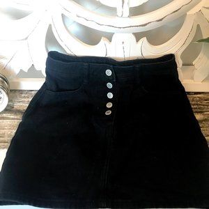 Black Denim Skirt
